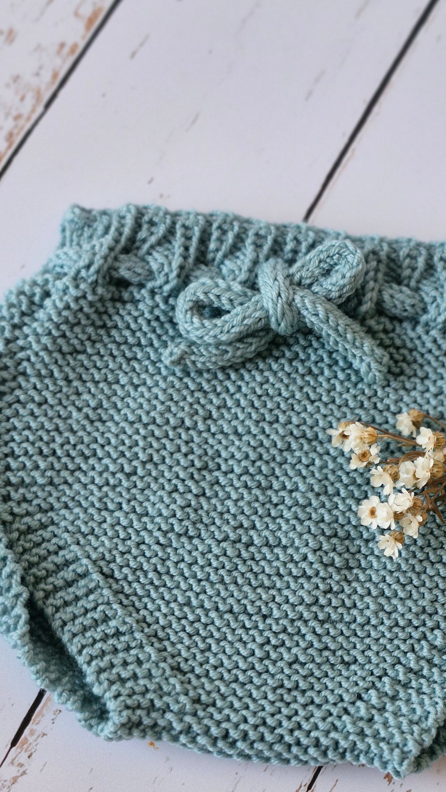 Patron Tricot - Bloomer point mousse - Garter stitch baby bloomer (0-6M) | FR& EN | Maison Josefine #11