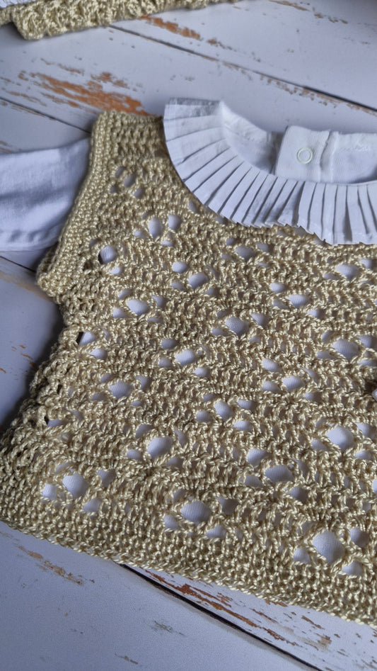 Patron Crochet Pull bébé sans manches - Baby sweater Crochet Pattern (0-24M) | PDF FR & EN | Maison Josefine #14