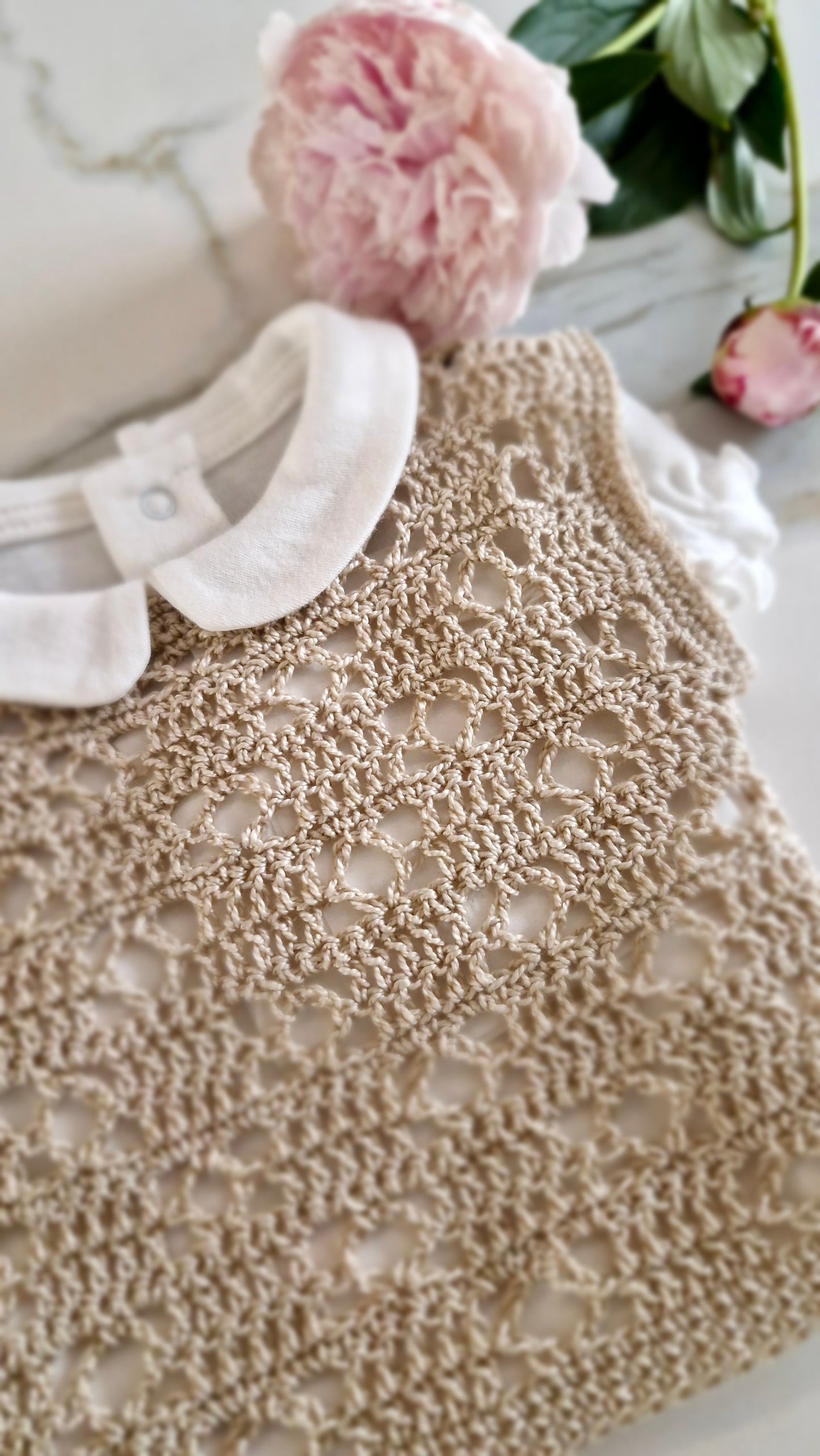 Patron Crochet Pull bébé sans manches - Baby sweater Crochet Pattern (0-24M) | PDF FR & EN | Maison Josefine #14