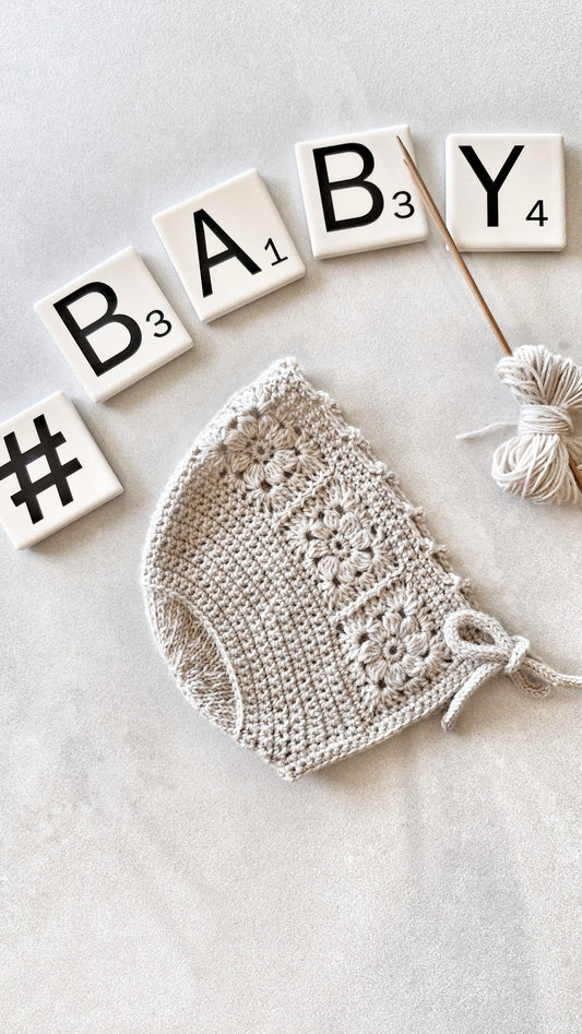 Patron Crochet & Tricot Béguin Bébé - Baby Bonnet (0-36 M) | PDF FR & EN | Maison Josefine #01