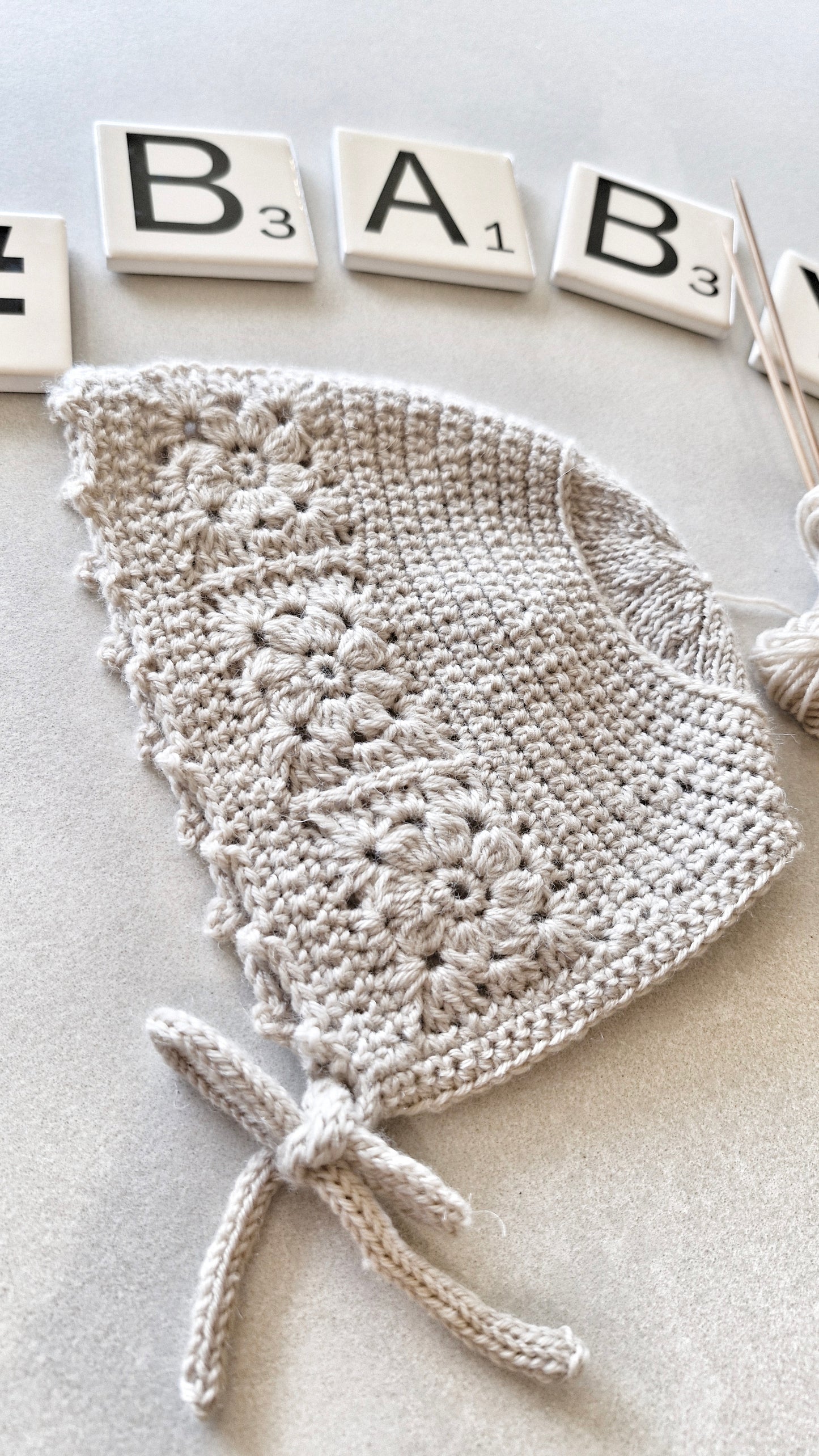 Patron Crochet & Tricot Béguin Bébé - Baby Bonnet (0-36 M) | PDF FR & EN | Maison Josefine #01