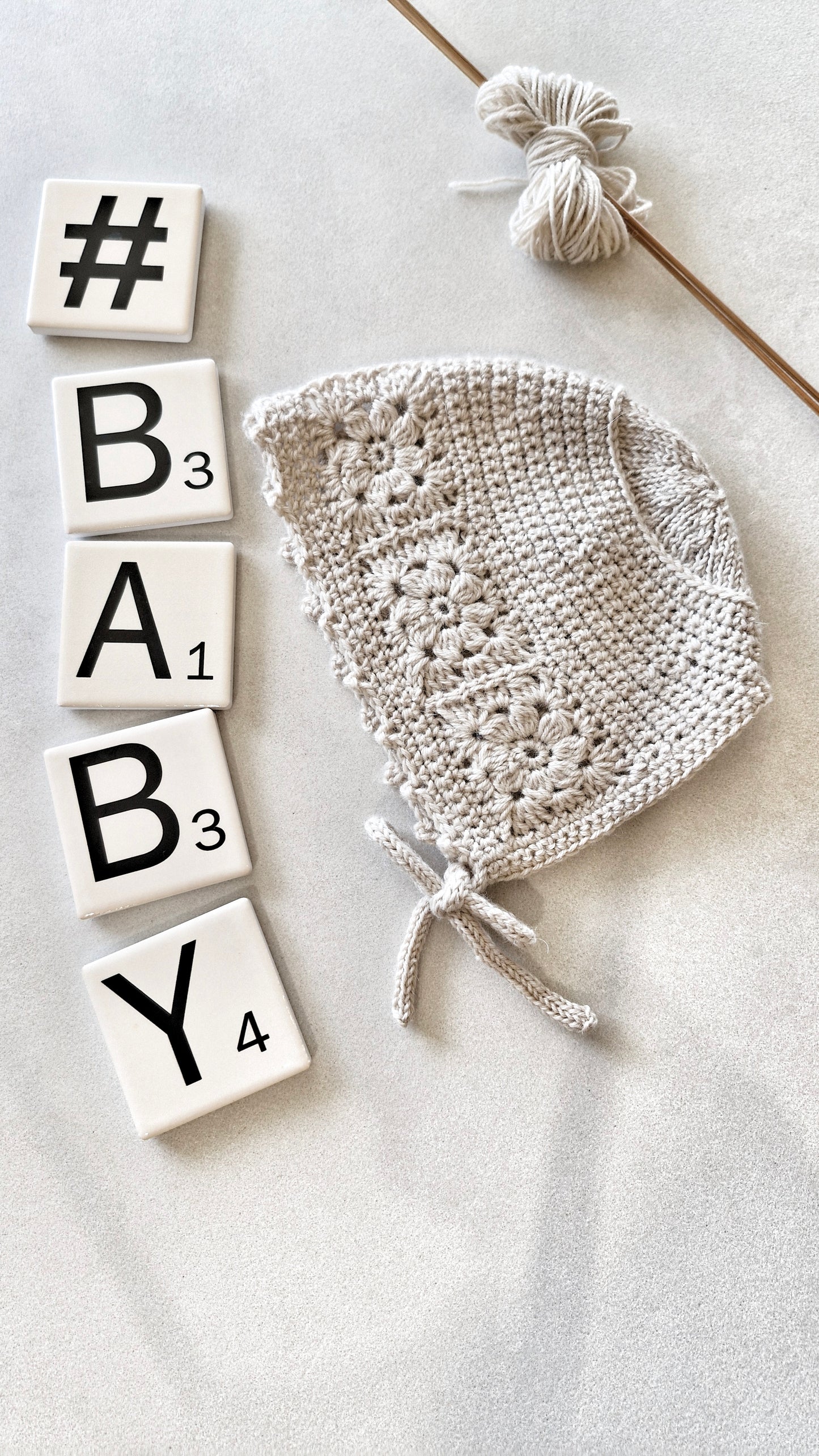 Patron Crochet & Tricot Béguin Bébé - Baby Bonnet (0-36 M) | PDF FR & EN | Maison Josefine #01