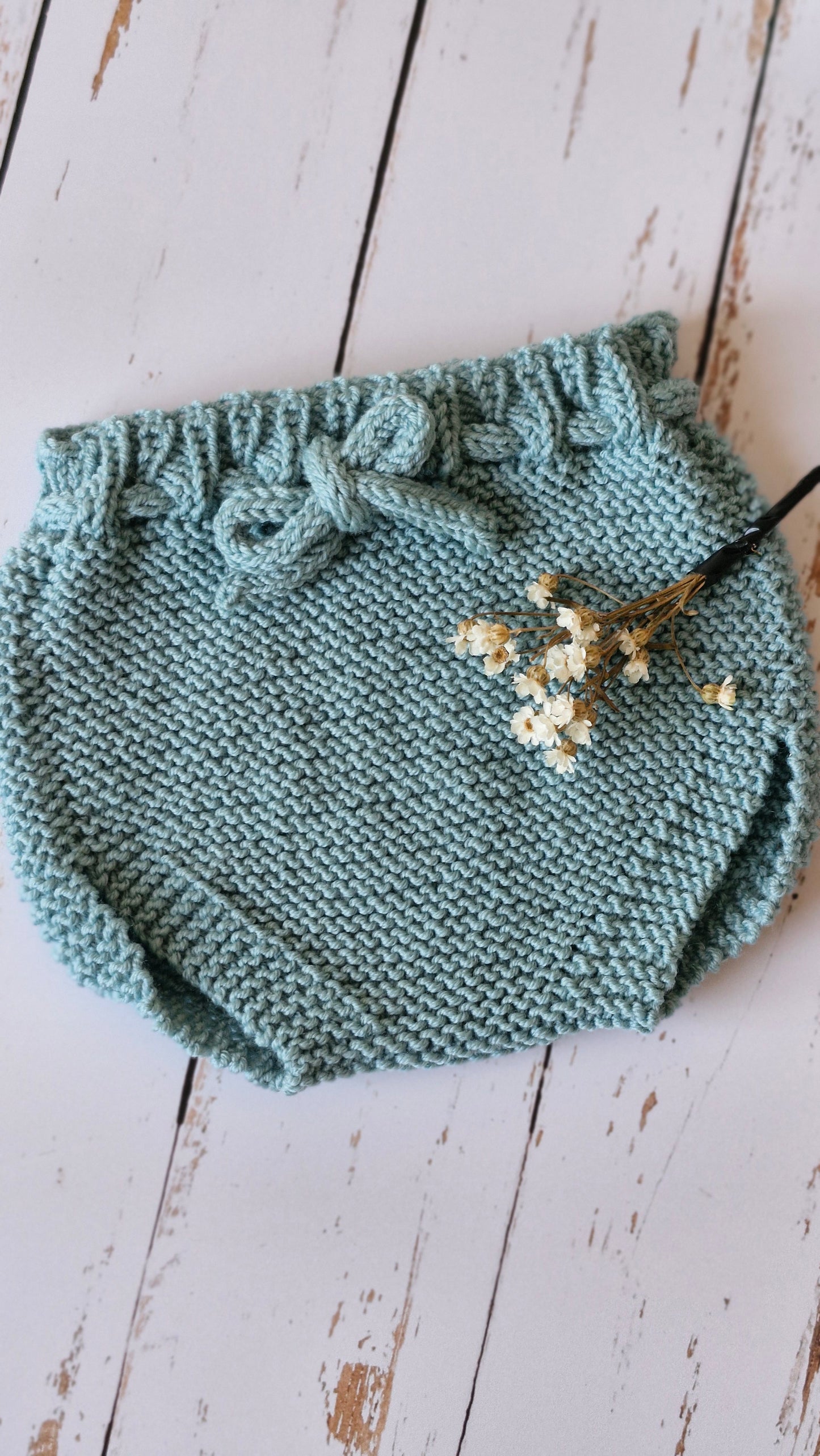 Patron Tricot - Bloomer point mousse - Garter stitch baby bloomer (0-6M) | FR& EN | Maison Josefine #11