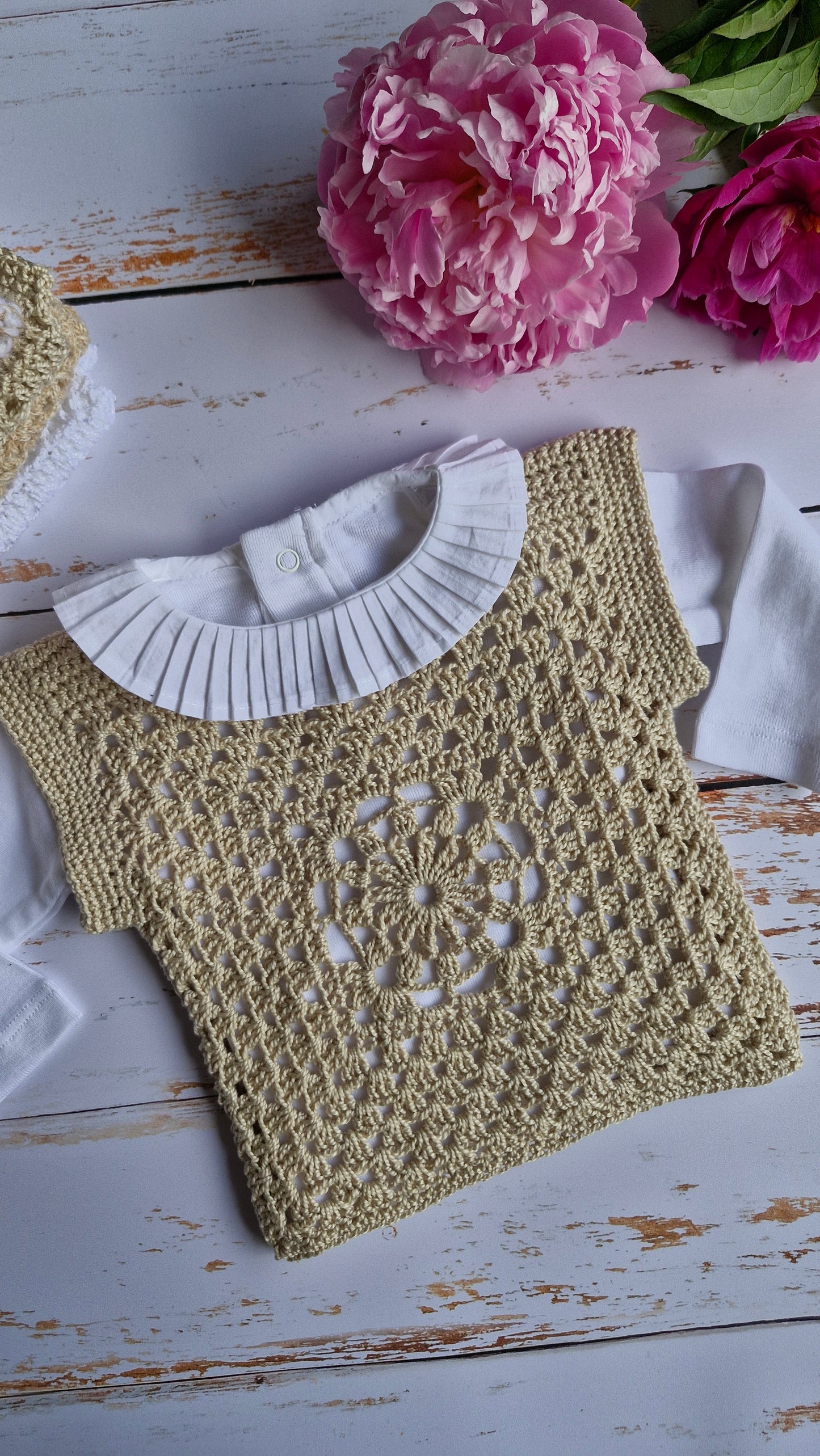 Patron Crochet Pull Bébé Granny Squares - Baby Crochet Granny Sweater (0-48M) [ PDF FR ]| Maison Josefine #15