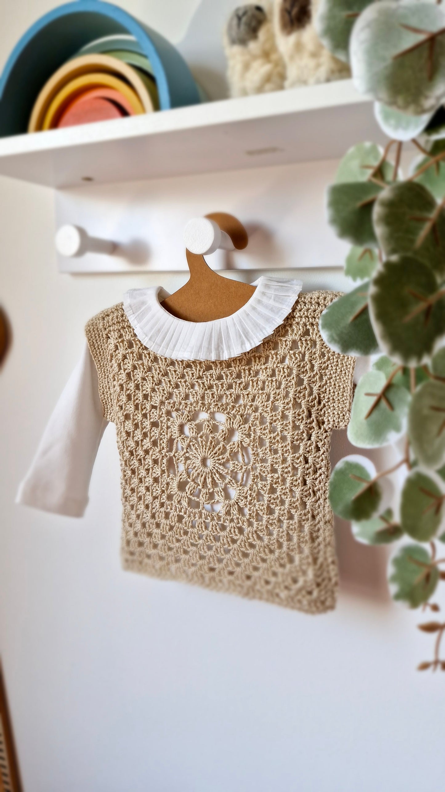 Patron Crochet Pull Bébé Granny Squares - Baby Crochet Granny Sweater (0-48M) [ PDF FR ]| Maison Josefine #15
