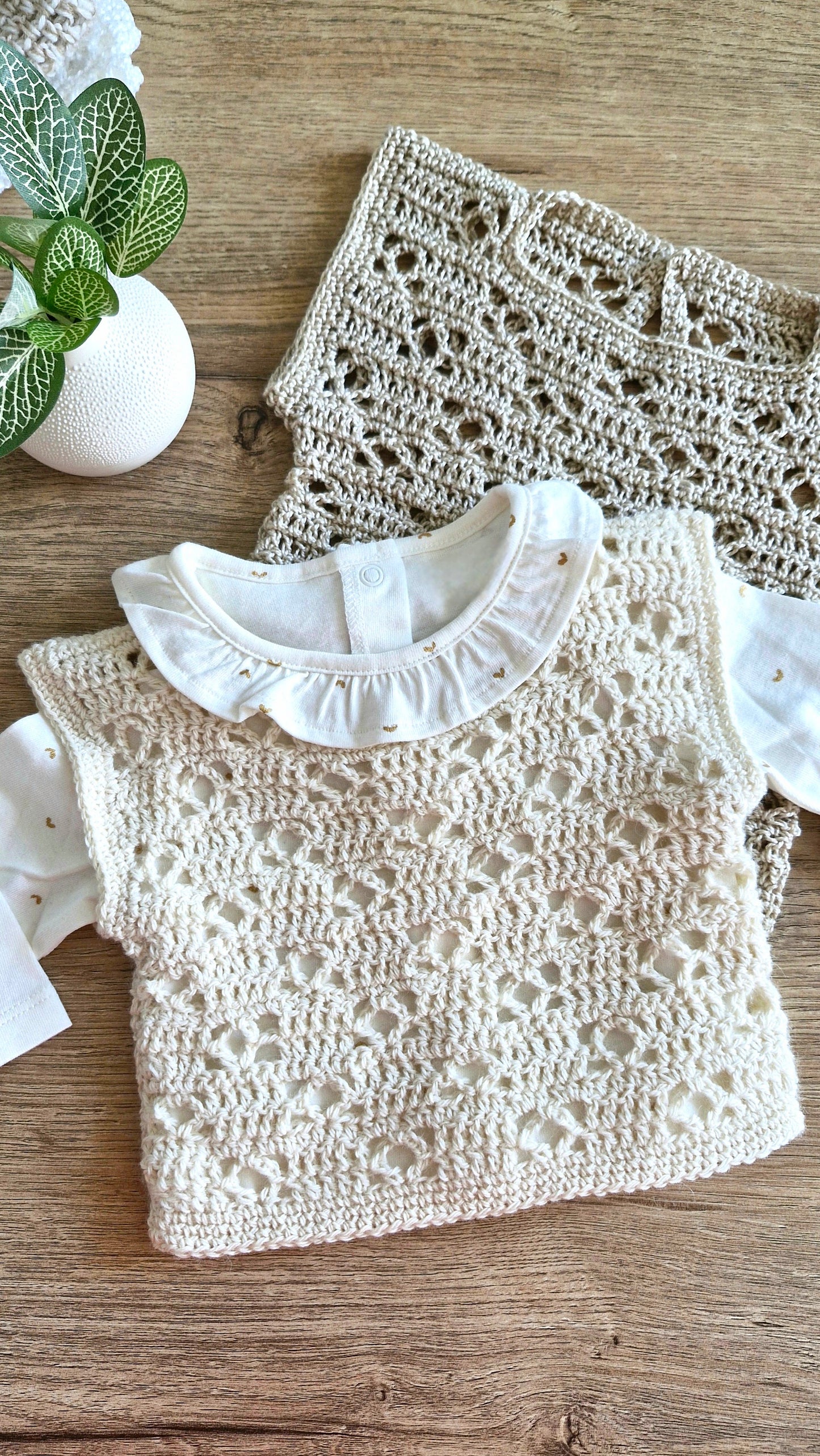 Patron Crochet Pull bébé sans manches - Baby sweater Crochet Pattern (0-24M) | PDF FR & EN | Maison Josefine #14