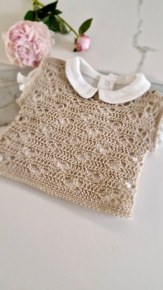Patron Crochet Pull bébé sans manches - Baby sweater Crochet Pattern (0-24M) | PDF FR & EN | Maison Josefine #14