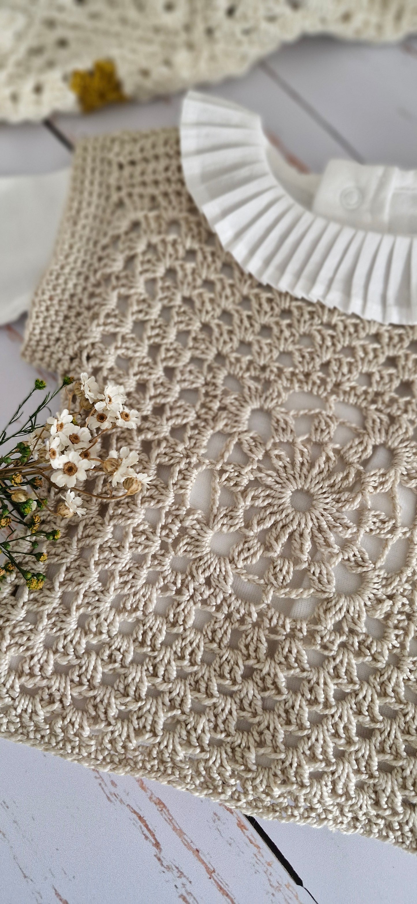 Patron Crochet Pull Bébé Granny Squares - Baby Crochet Granny Sweater (0-48M) [ PDF FR ]| Maison Josefine #15