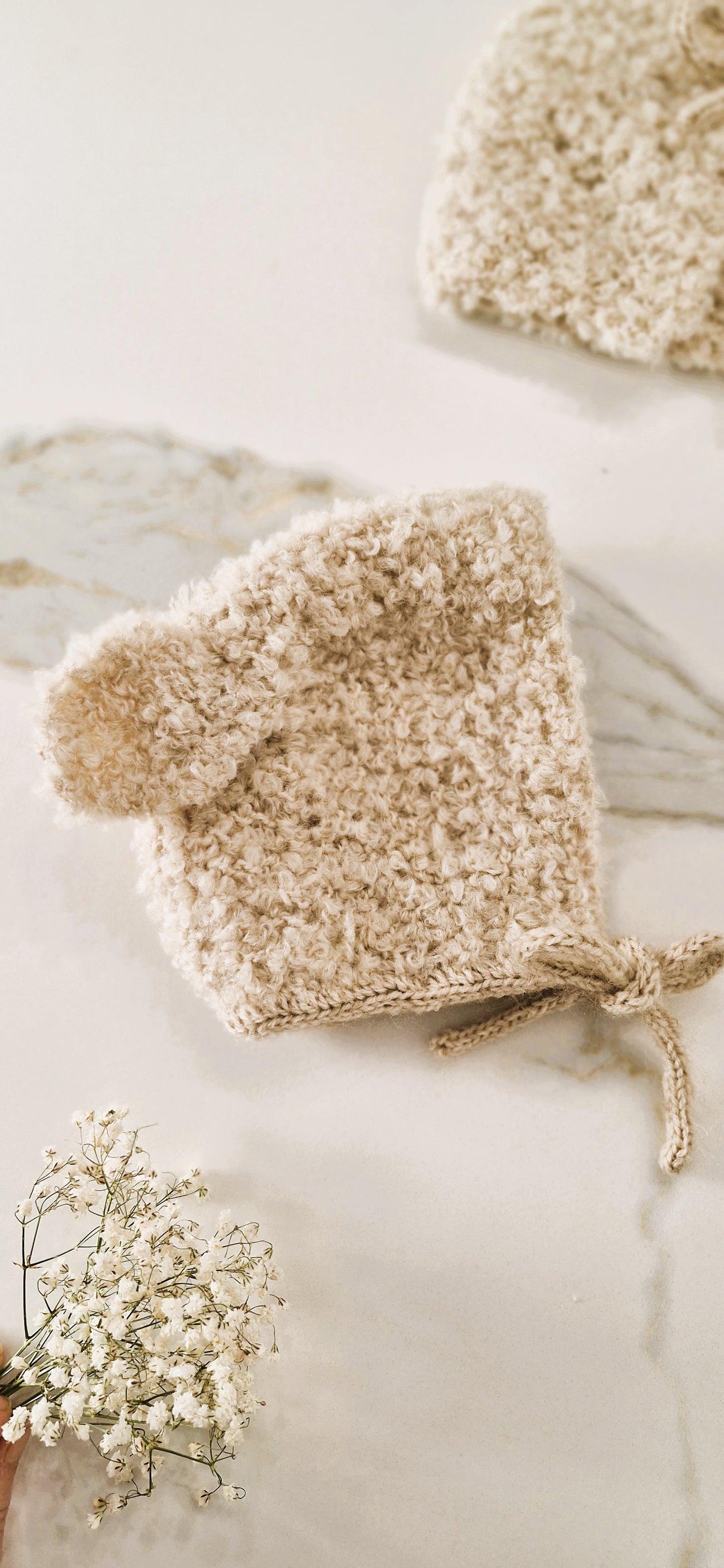 Patron Tricot Béguin Bébé (0-6 M) - Baby bonnet Knitting pattern - Gorrito para bébé Patron de tejido | PDF FR & EN & ES | Maison Josefine #21