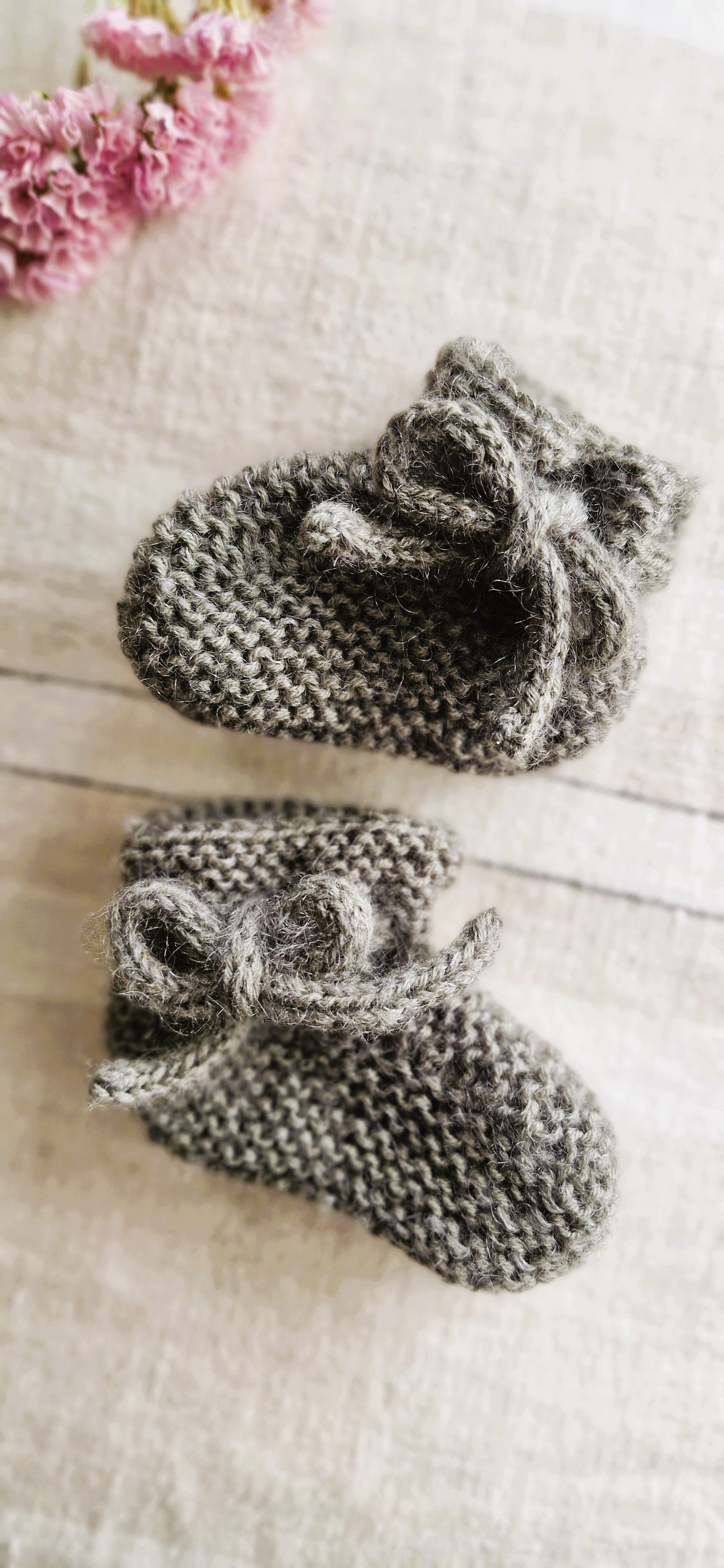Patron Tricot Chaussons Bébé - Baby Booties Knitting Pattern (0–3M / 3-6M) | PDF FR & EN| Two Versions | Maison Josefine #23