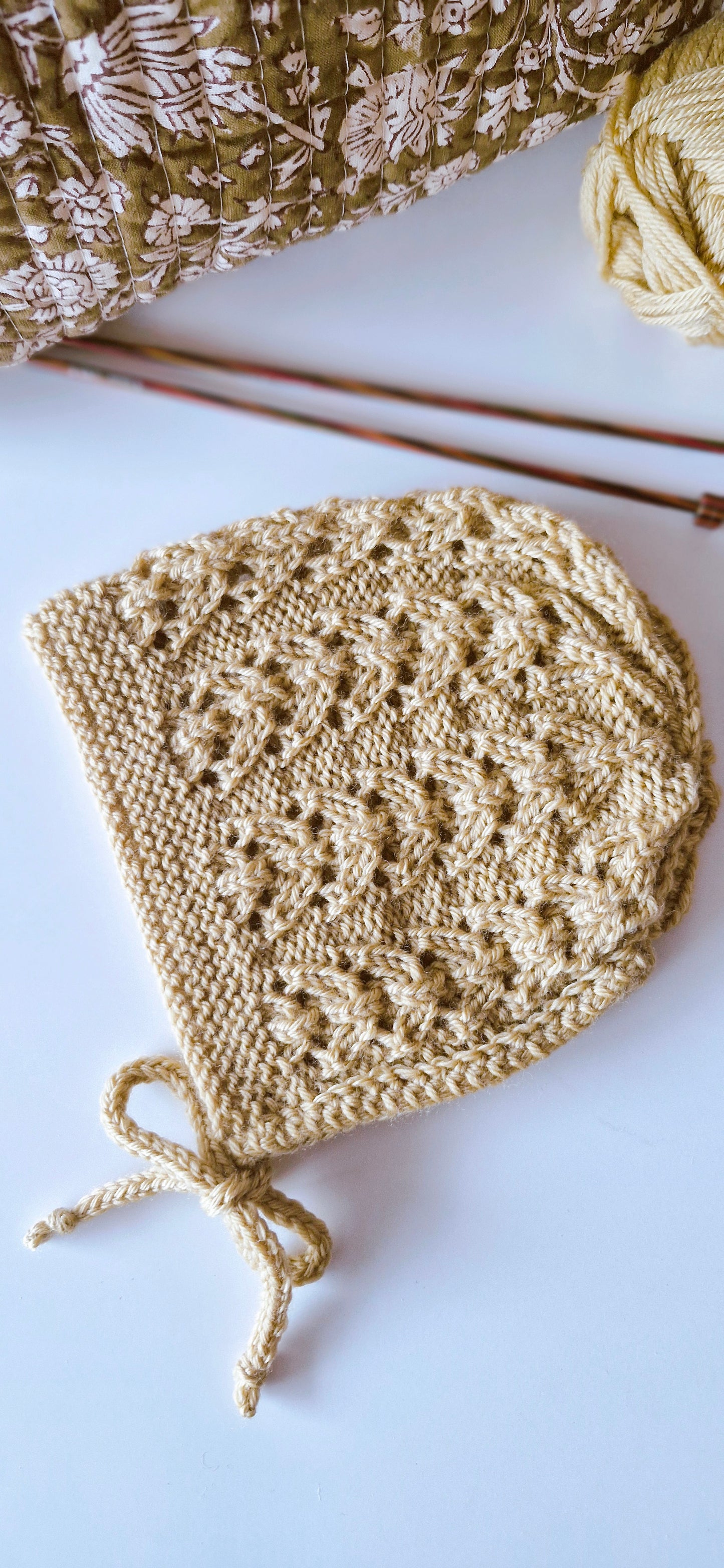 Patron Tricot Béguin Bébé - Baby Bonnet (0–6 M) | PDF FR & EN | Maison Josefine #07