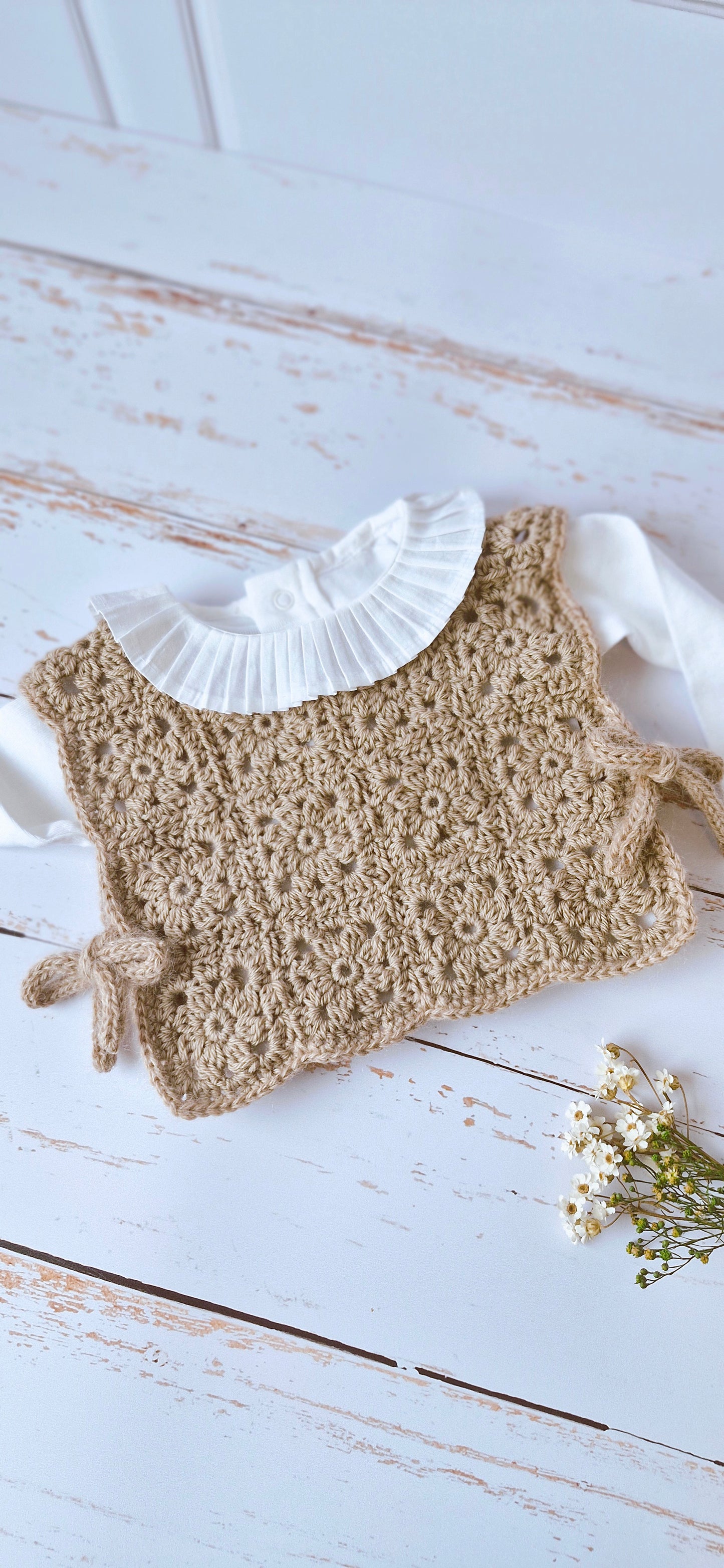 Patron crochet Pull mini granny - Mini granny Sweater - Chaleco mini granny [0-24 M] | FR, EN & SP | Maison Josefine #29