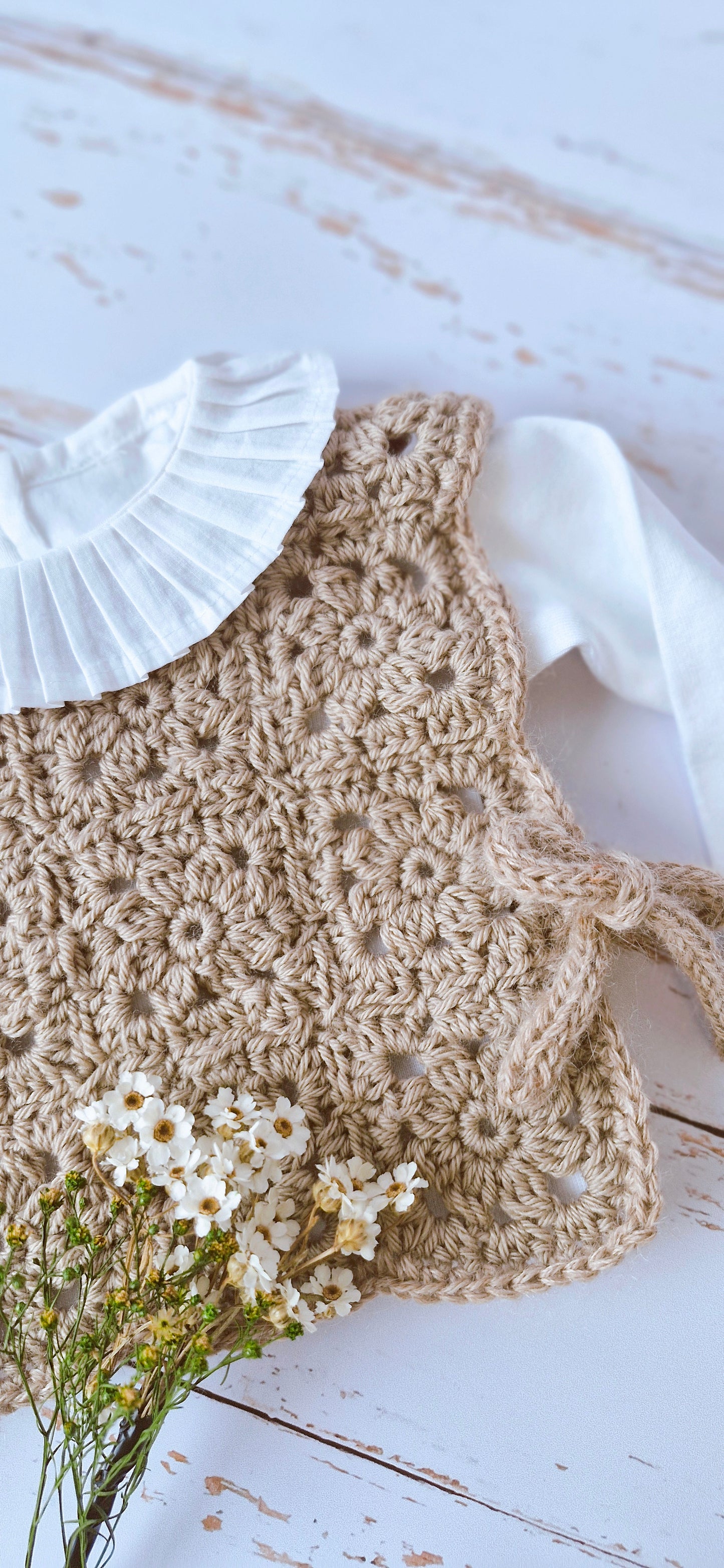 Patron crochet Pull mini granny - Mini granny Sweater - Chaleco mini granny [0-24 M] | FR, EN & SP | Maison Josefine #29
