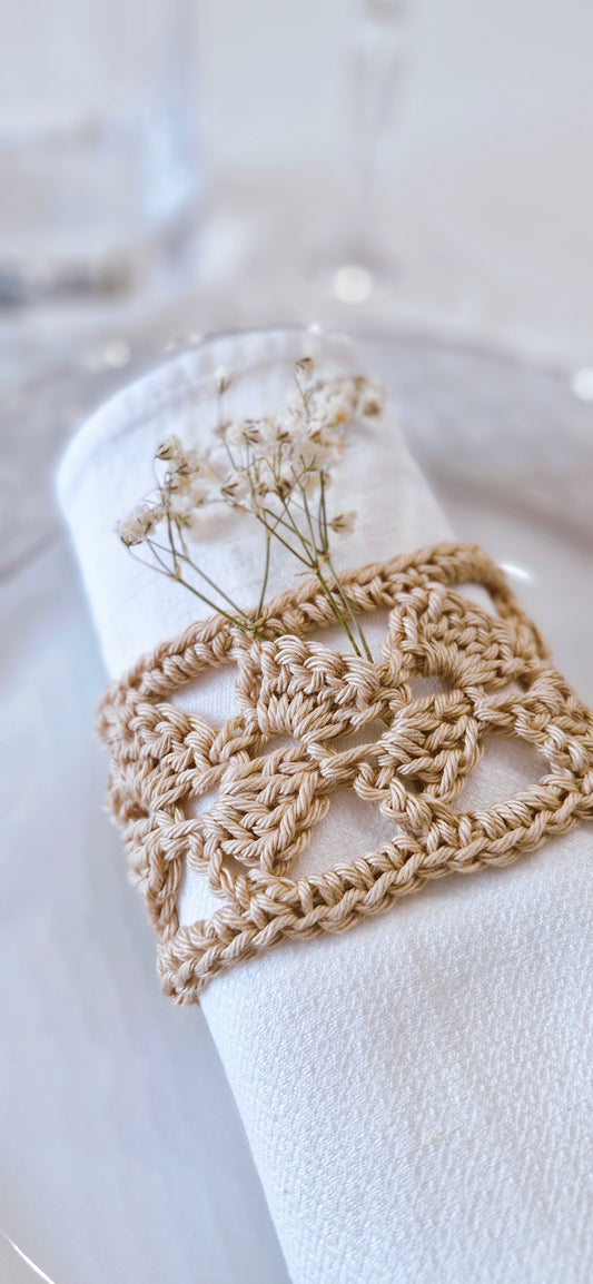 Patron crochet Rond de serviette - Home Crochet Pattern  ·  Patrón Ganchillo Hogar | FR, EN, SP | Maison Josefine #33