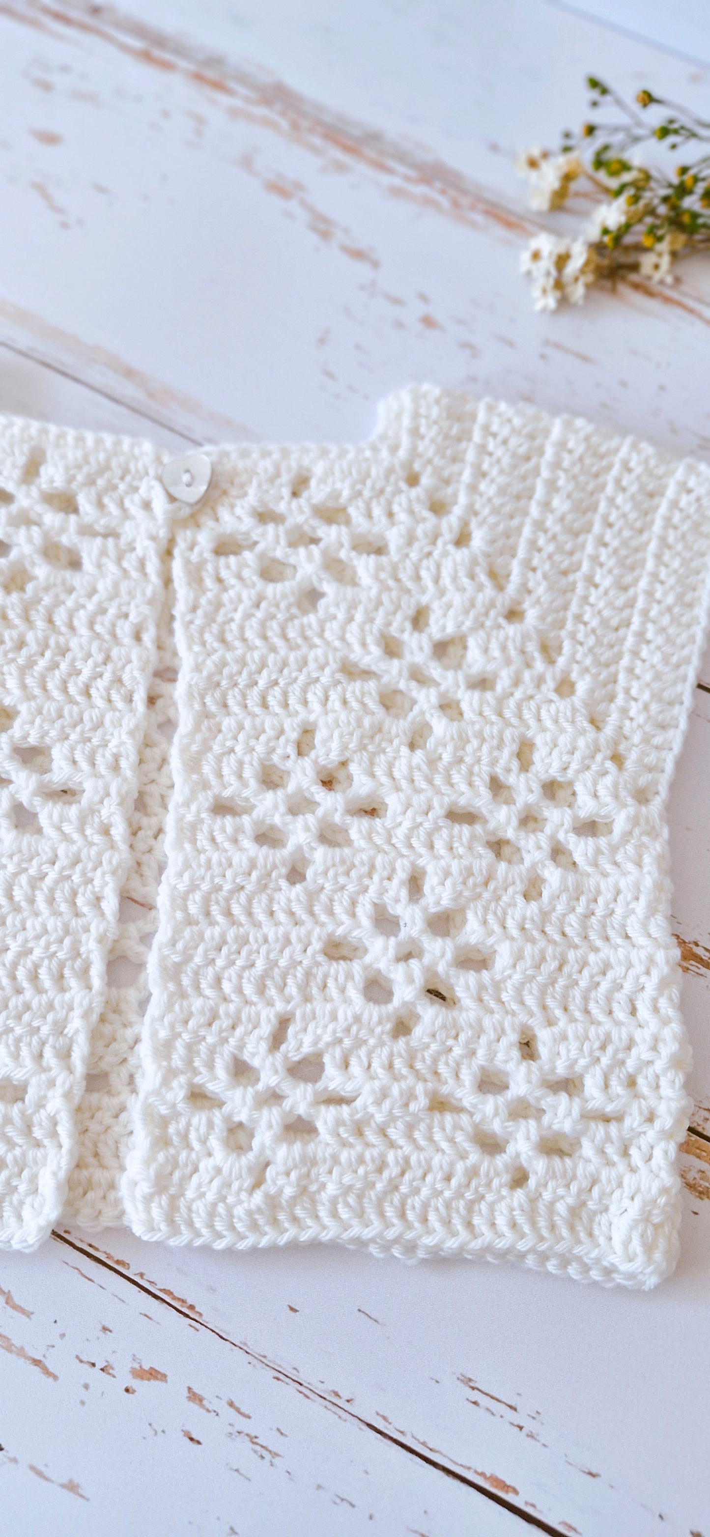 Patron Crochet Pull bébé - Baby sweater Crochet Pattern - Patron de Ganchillo par chaleco bebé [6M-8A] | FR, EN & SP | Maison Josefine #27