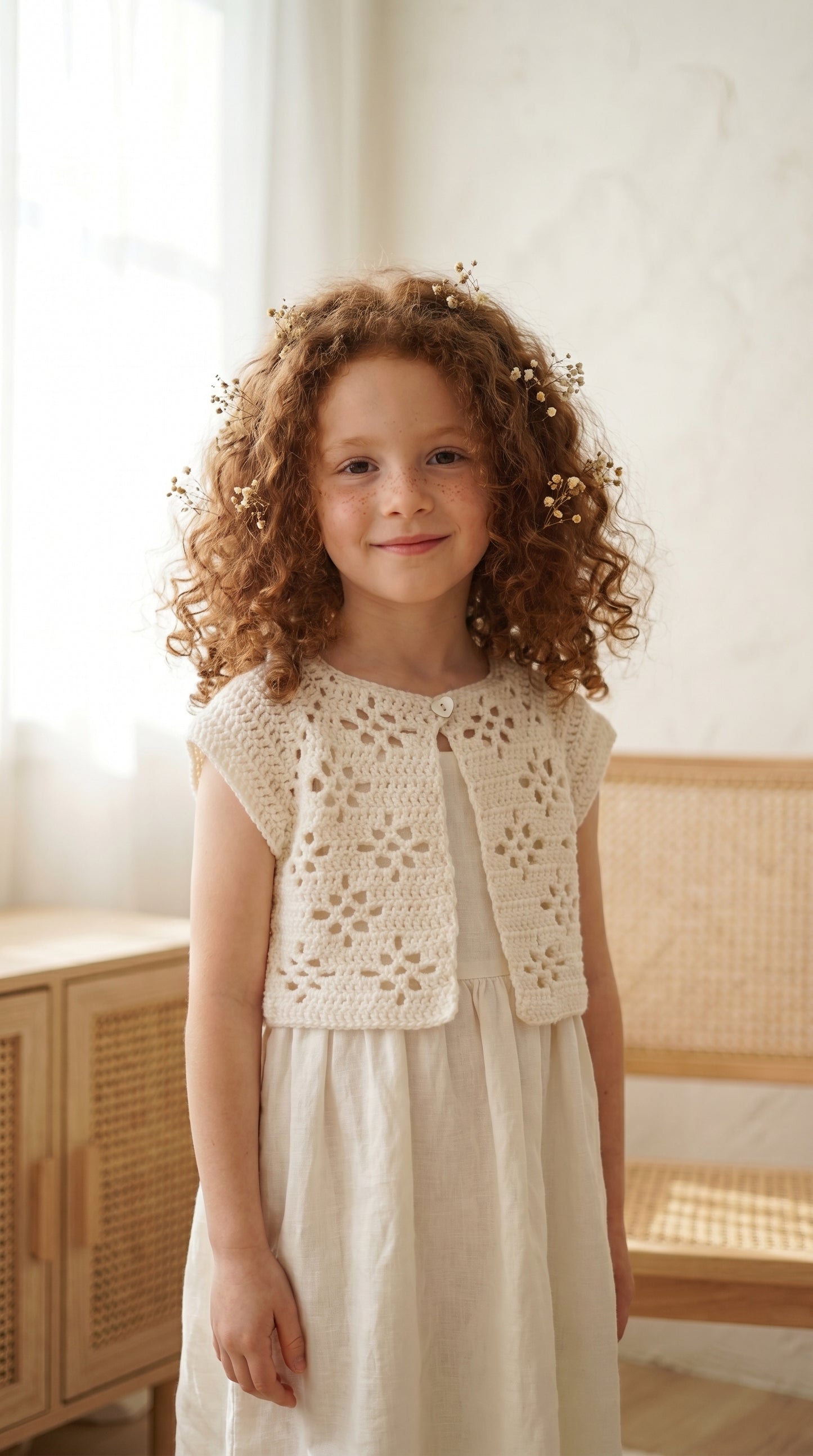 Patron Crochet Pull bébé - Baby sweater Crochet Pattern - Patron de Ganchillo par chaleco bebé [6M-8A] | FR, EN & SP | Maison Josefine #27