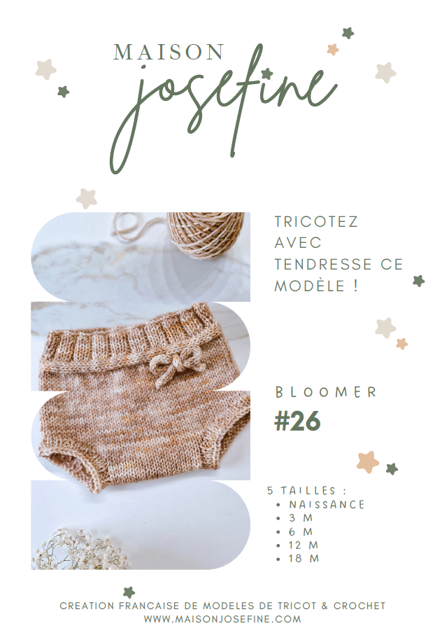 Patron tricot Bloomer - Bloomer Knit Pattern (0-18M) - Patron de Punto Bebé Blooomer | FR, EN & SP | Maison Josefine #26