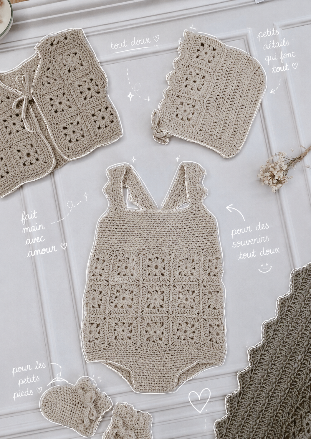 Bundle "Les essentiels de bébé au crochet" [0-24 M] | Maison Josefine